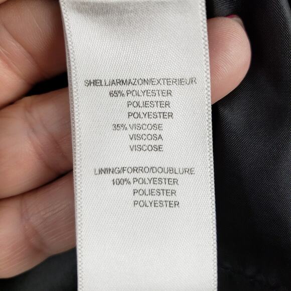 Mac & Jac‎ Size 10 Belted Houndstooth Coat Black White Preppy Classic Academia - Picture 7 of 10